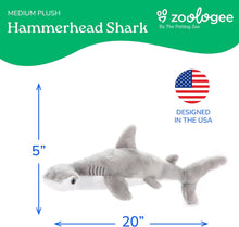 Load image into Gallery viewer, Zoologee 20" Hammerhead Shark Plush
