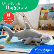 Load image into Gallery viewer, Zoologee 20" Hammerhead Shark Plush
