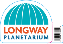 Load image into Gallery viewer, Longway Planetarium Vertical Logo Vinyl Sticker
