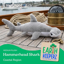 Load image into Gallery viewer, Zoologee 20" Hammerhead Shark Plush
