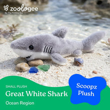 Load image into Gallery viewer, Zoologee 12" Scoopz Great White Shark Plush

