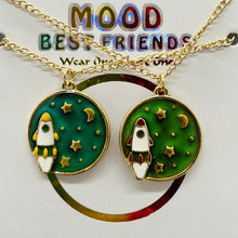 Load image into Gallery viewer, Mood Spaceship Pendant Best Friend Necklaces (Set of 2)
