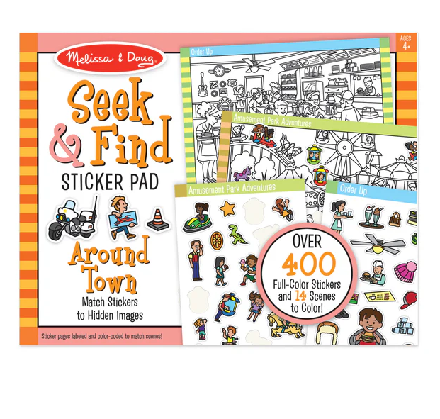 Seek & Find Sticker Pad – Around Town – Sloan Museum & Longway Planetarium