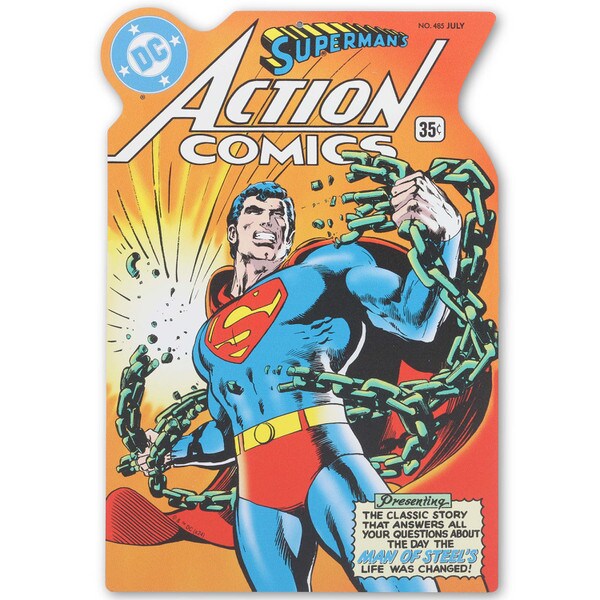 Superman Action Comics Cover Design Metal Sign