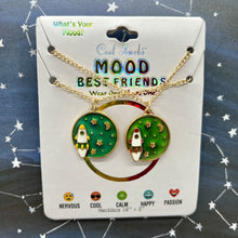 Load image into Gallery viewer, Mood Spaceship Pendant Best Friend Necklaces (Set of 2)
