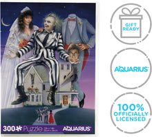 Load image into Gallery viewer, Beetlejuice &quot;Vuzzle&quot; 300 Piece Jigsaw Puzzle in VHS Case, by AQUARIUS
