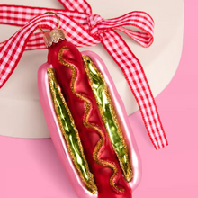 Load image into Gallery viewer, Iridescent Hot Dog Ornament
