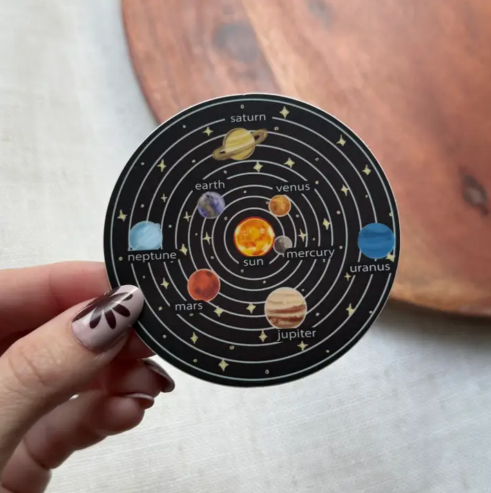 Sticker Character Solar System Solar System Sticker – Sloan Museum & Longway Planetarium