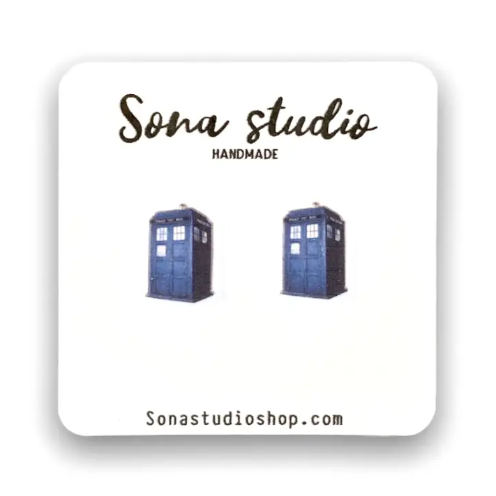Dr. Who Tardis Earrings