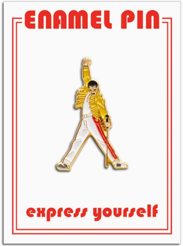 Freddie Mercury Yellow Suit Enamel Pin