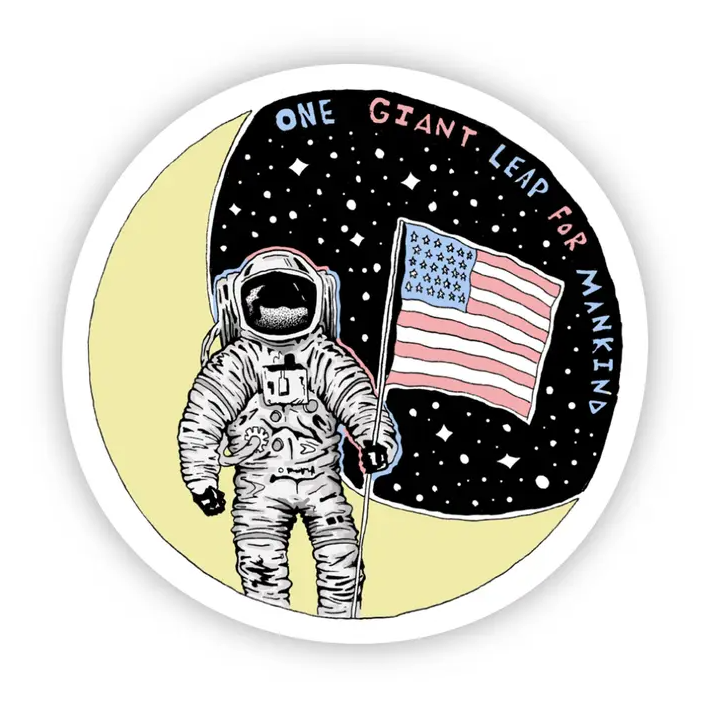 One Giant Leap For Mankind Sticker