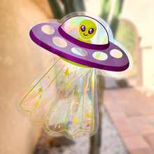 Load image into Gallery viewer, Alien UFO Suncatcher Cling
