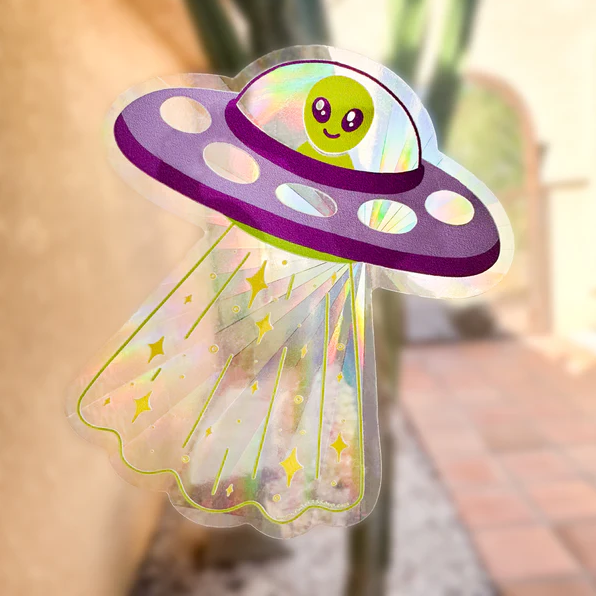 Alien UFO Suncatcher Cling