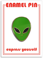 Load image into Gallery viewer, Alien Enamel Pin
