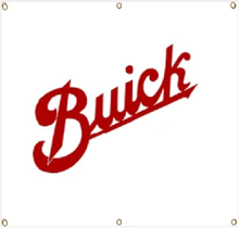 Load image into Gallery viewer, 3&#39; x 3&#39; Buick Red Script Garage Banner
