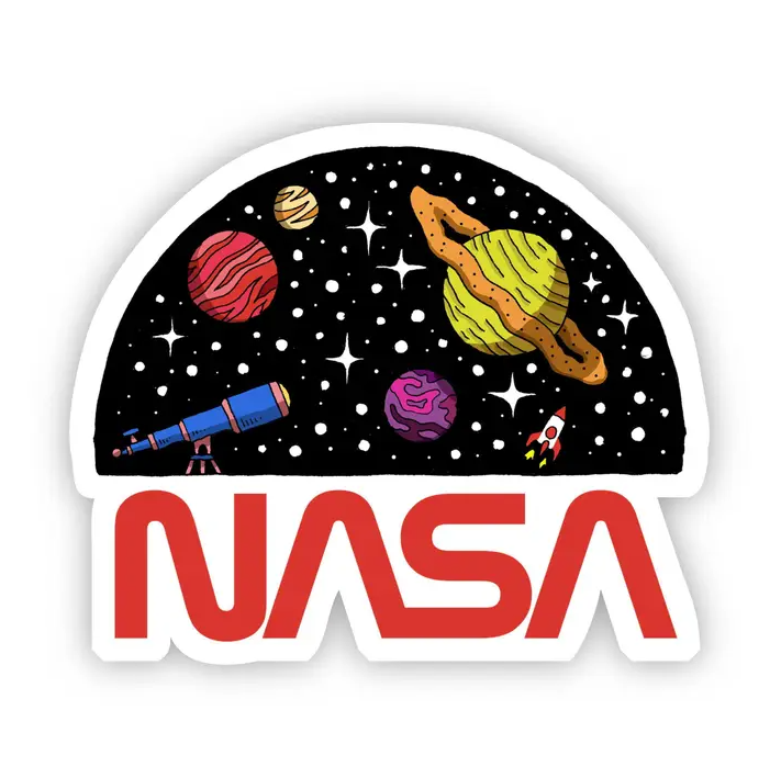 NASA Telescope & Planets Sticker