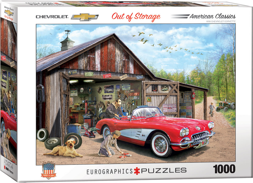 Out of Storage 1959 Corvette 1,000 Piece Puzzle