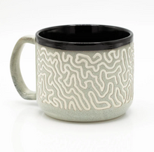 Load image into Gallery viewer, Brain Coral Hand Carved 15 oz Ceramic Mug
