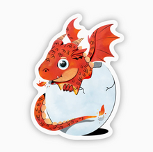 Load image into Gallery viewer, Hatching Dragon Sticker
