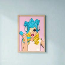 Load image into Gallery viewer, Lady Gaga Illustrated Art Print A3
