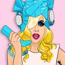 Load image into Gallery viewer, Lady Gaga Illustrated Art Print A3
