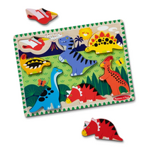Load image into Gallery viewer, Melissa &amp; Doug Dinosaurs Chunky Puzzle - 7 Pieces

