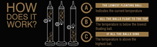 Load image into Gallery viewer, The Galileo Thermometer Mini 6"
