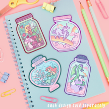 Load image into Gallery viewer, Dragon Castle Mountain Jar Vinyl Sticker
