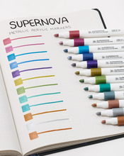 Load image into Gallery viewer, Supernova Metallic Acrylic Markers (Pack of 12)
