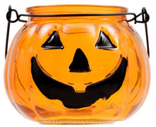 Load image into Gallery viewer, Jack-O-Lantern Tealight Candle Holder 4&quot;
