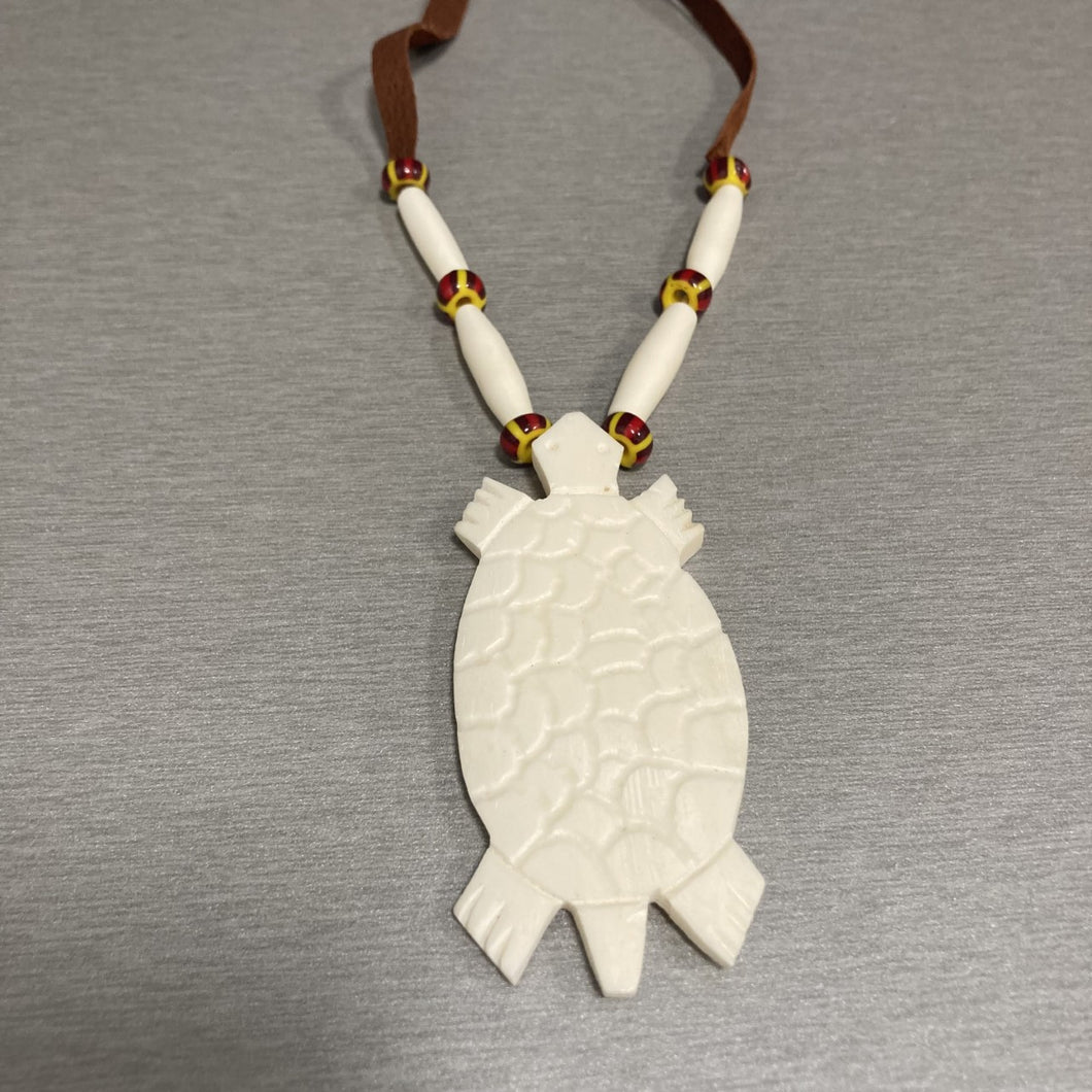 Large Turtle Shaped Carved Necklace