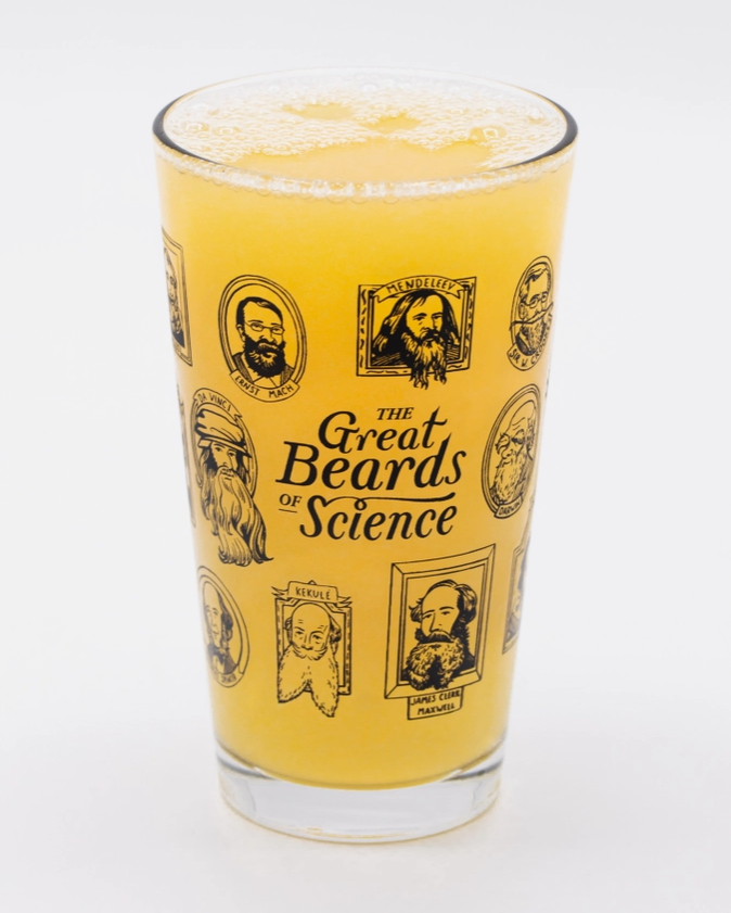 The Great Beards of Science Pint Glass