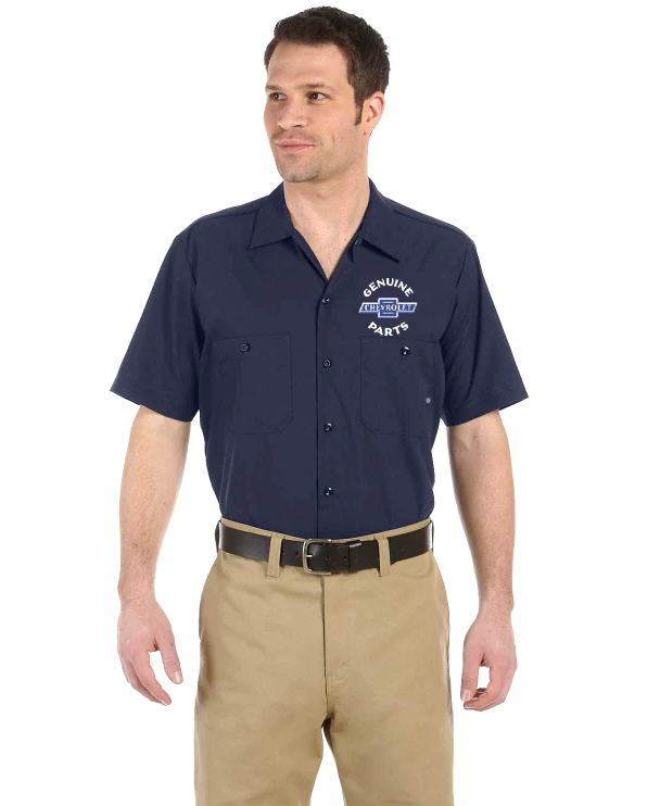 Chevrolet Genuine Parts Dickies® Buick Mechanic Shop Shirt - NAVY BLUE