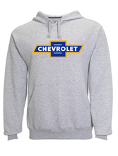 Load image into Gallery viewer, Adult Chevrolet 1940s Bowtie Hoodie - Navy or Gray
