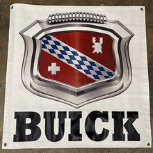 Load image into Gallery viewer, 3' x 3' Buick 1950 Shield Logo Garage Banner
