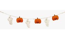 Load image into Gallery viewer, Felt Ghost &amp; Pumpkin Garland - 48 in Long
