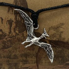 Load image into Gallery viewer, Pterodactyl Dinosaur Cord Necklace
