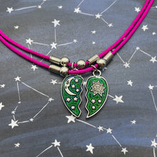 Load image into Gallery viewer, Mood Best Friend Sun &amp; Moon Heart Necklace Set - Choose Your Color!
