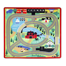 Load image into Gallery viewer, Round the Town Road Rug &amp; Car Set - Melissa &amp; Doug
