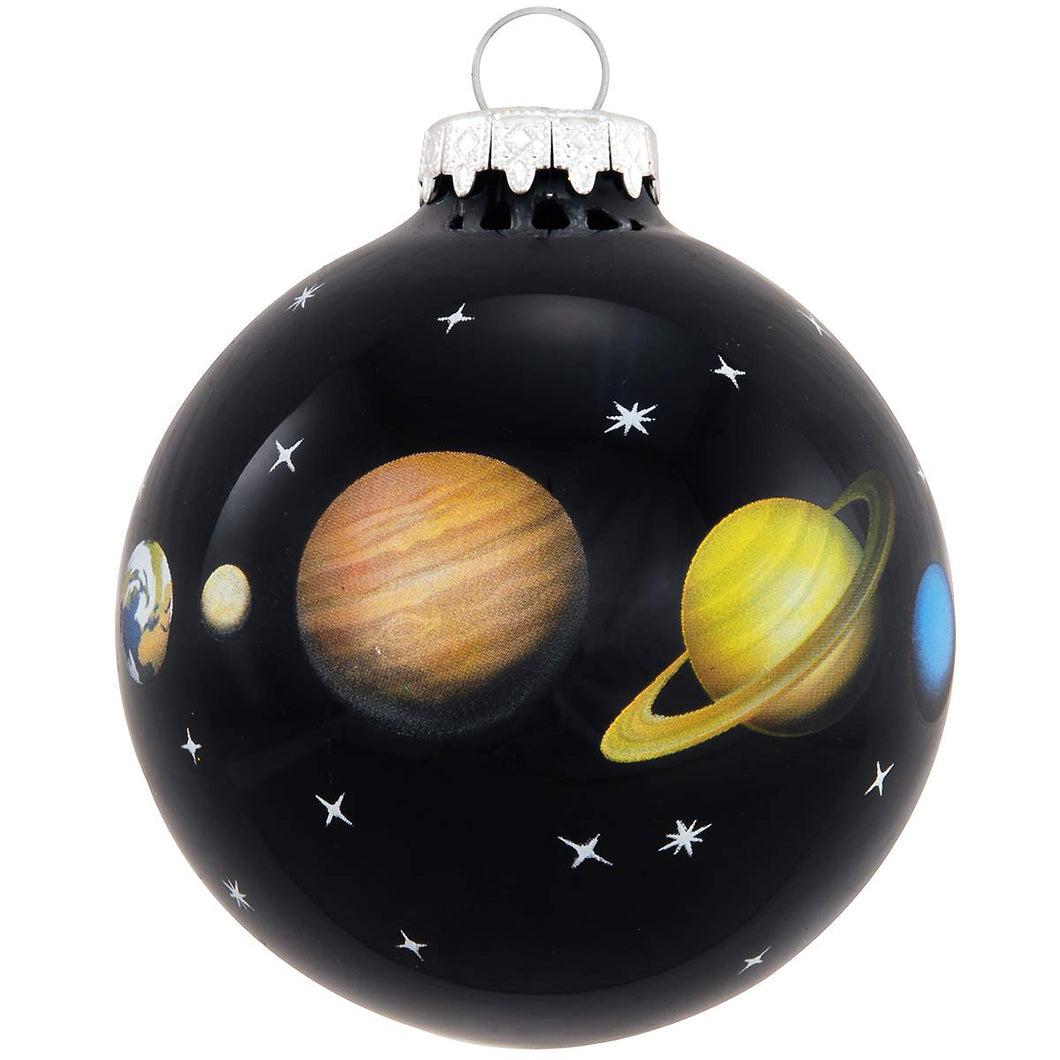 Solar System Glass Ornament
