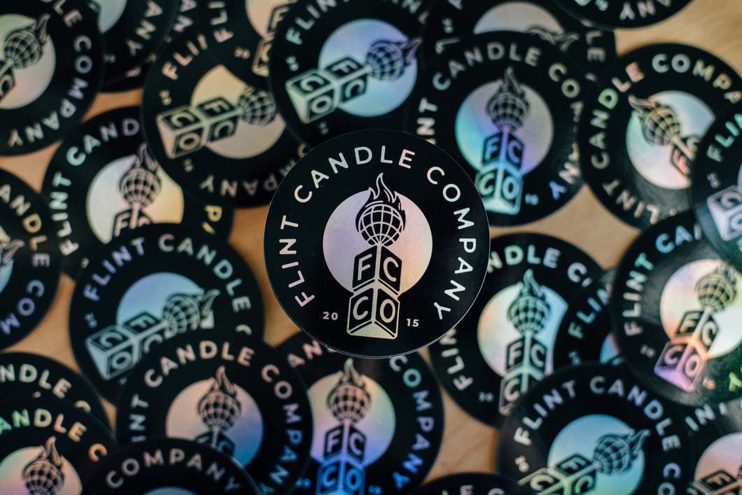 Flint Candle Co. Holographic Logo Sticker