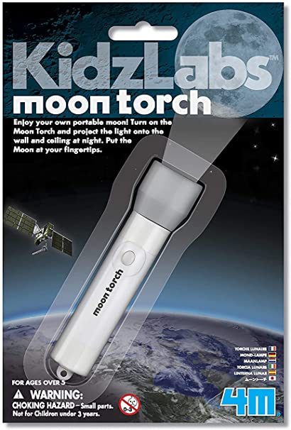 4M KidzLabs Moon Torch Projector Astronomy Science STEM