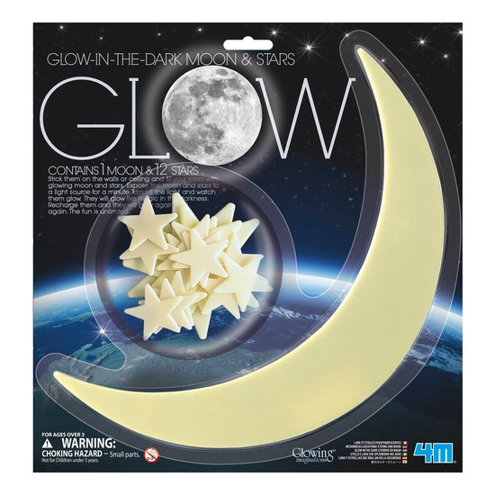 4M Glow In The Dark Large Moon and Stars