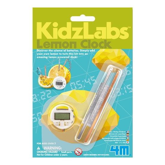 4M Kidzlabs Lemon Powered Clock Experiment STEM Kit
