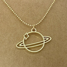 Load image into Gallery viewer, Gold Saturn Necklace
